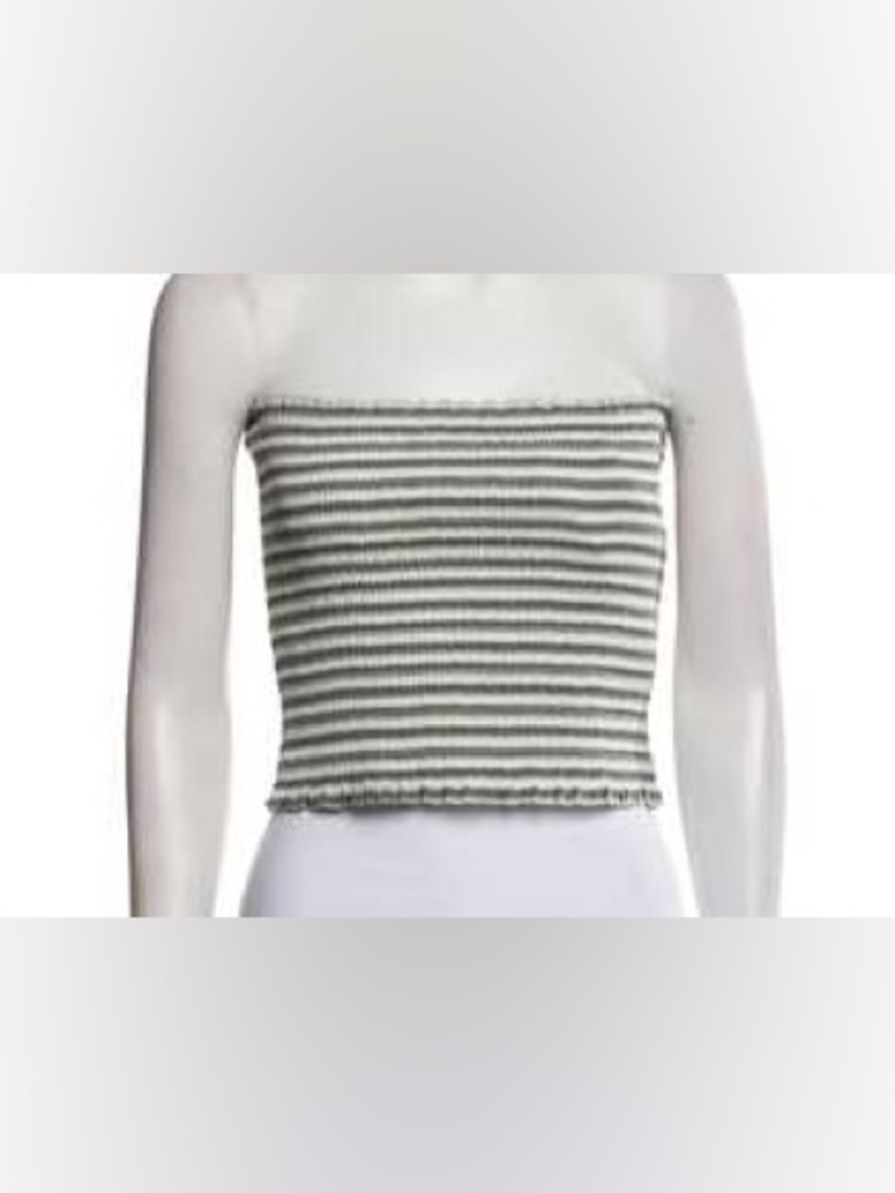 Christian Lacroix Brown and White Striped Women’s Tube Top